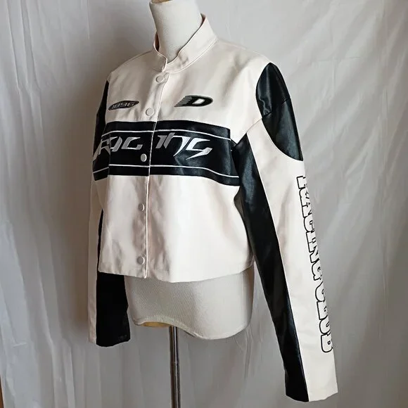 ❤️😲❤️ WOW Just in🎄🎄 Dazy Cropped Formula 1 Moto Jacket - Picture 6 of 16